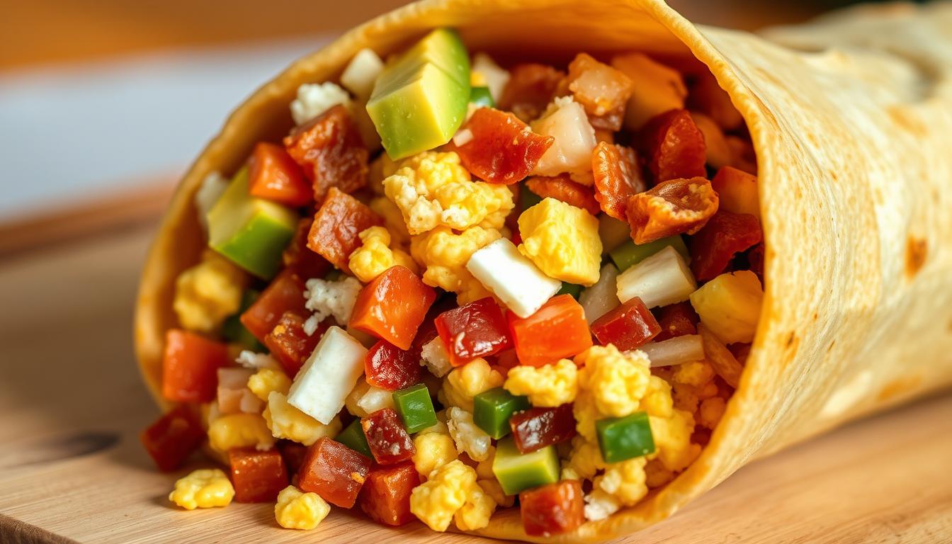 High Protein Breakfast Burritos