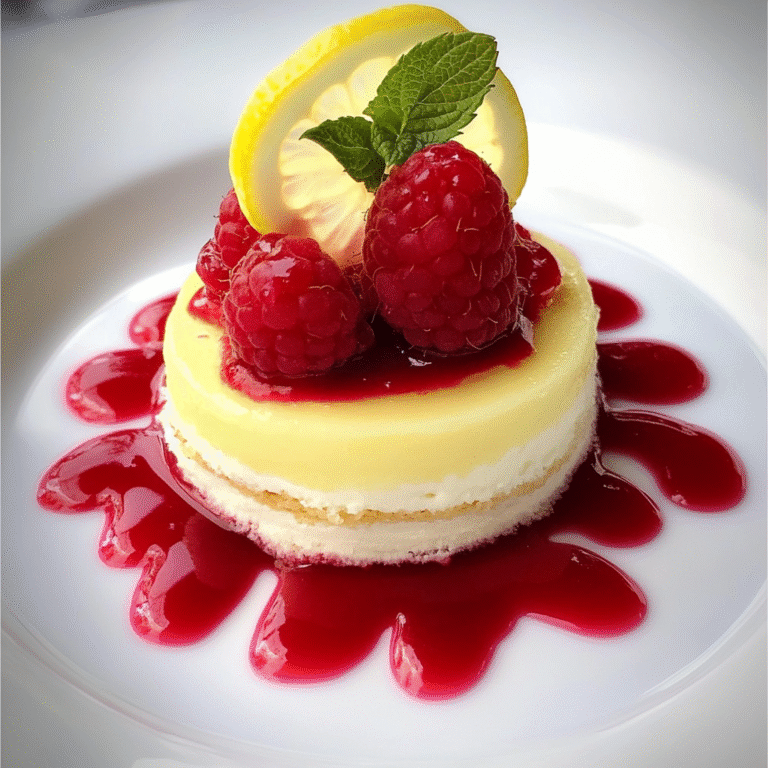 Fresh Raspberry Lemon Drop Dessert