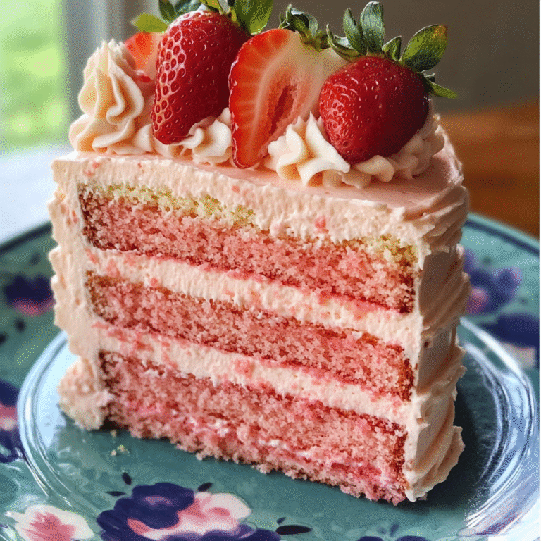 Fresh Strawberry Yum Layered Cake