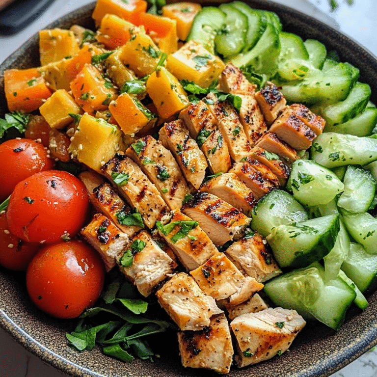 Hawaiian Chicken Salad with Avocado, Tomatoes, and Cucumber