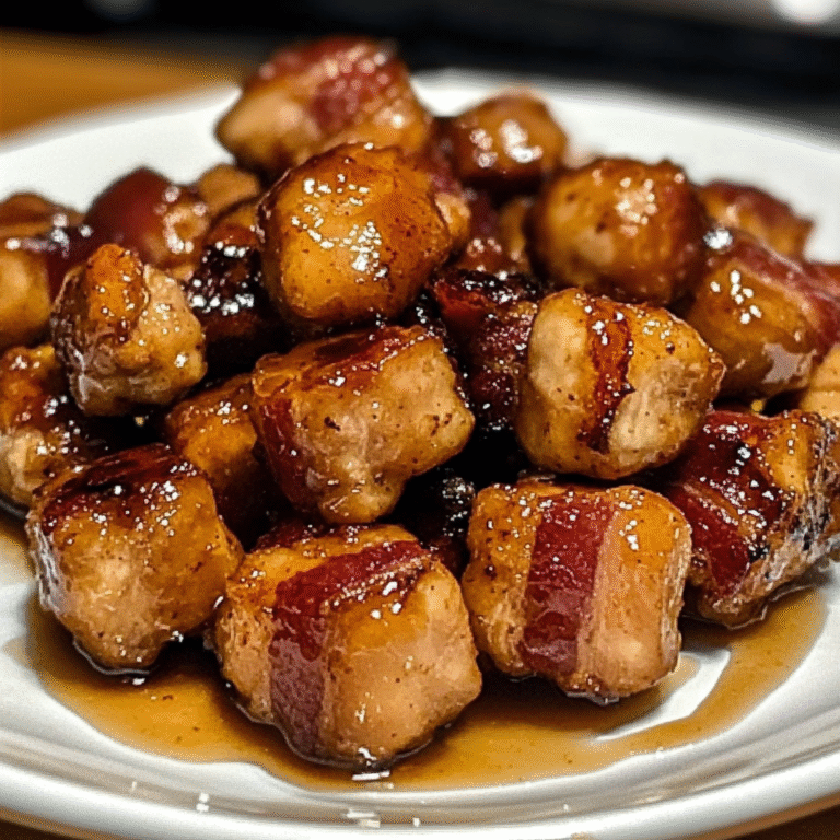Maple Glazed Bacon Chicken Bites