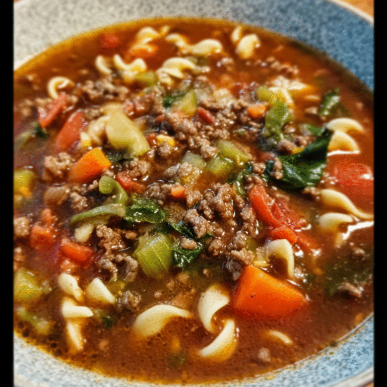 Savory Hamburger Noodle Soup: A Comforting Classic