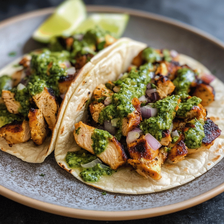 Chicken Tacos with Green Sauce