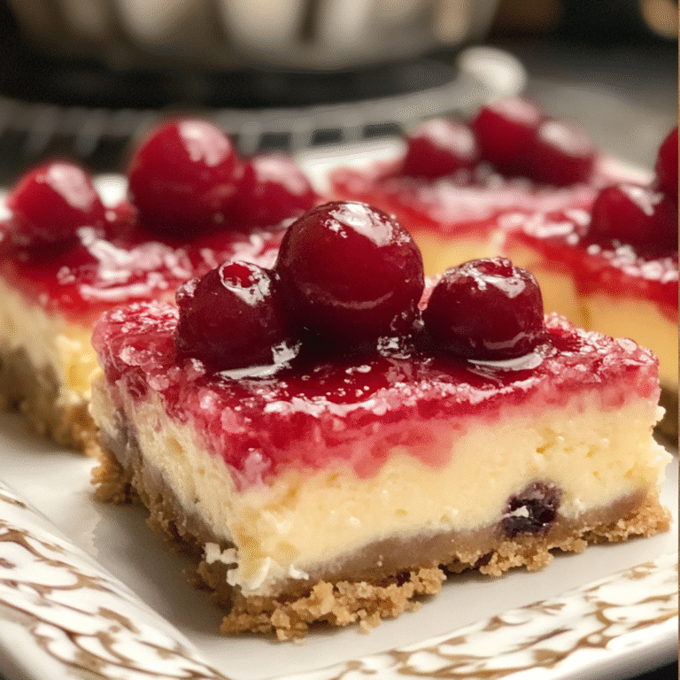 Christmas Cherry Cheesecake Bars