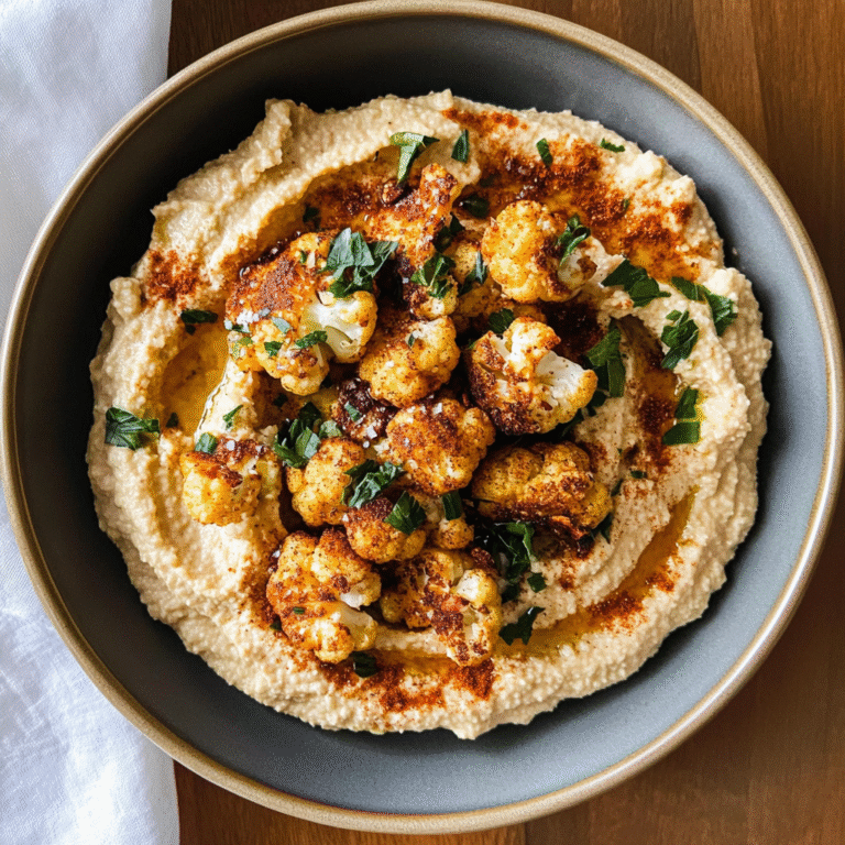 Crispy Roasted Cauliflower Hummus: A Veggie-Packed Delight
