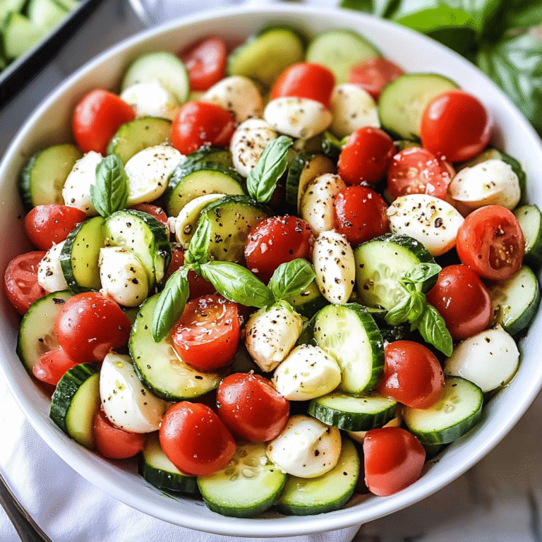 Cucumber Caprese Salad: A Refreshing Summer Delight
