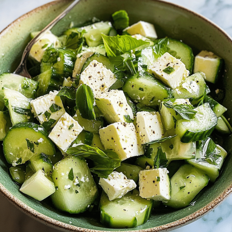Refreshingly Flavorful Cucumber Feta Salad