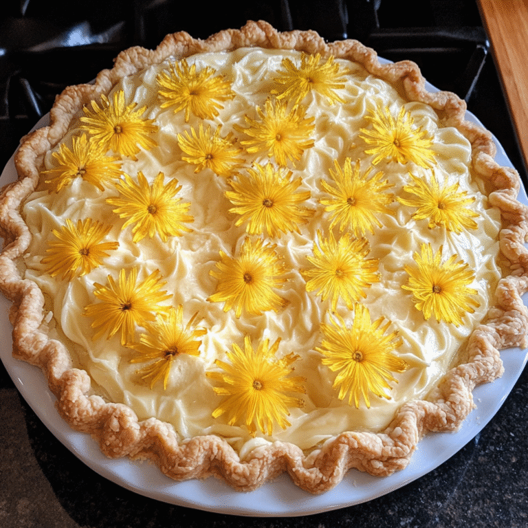 Dandelion Cream Pie: A Delightful Spin on a Classic