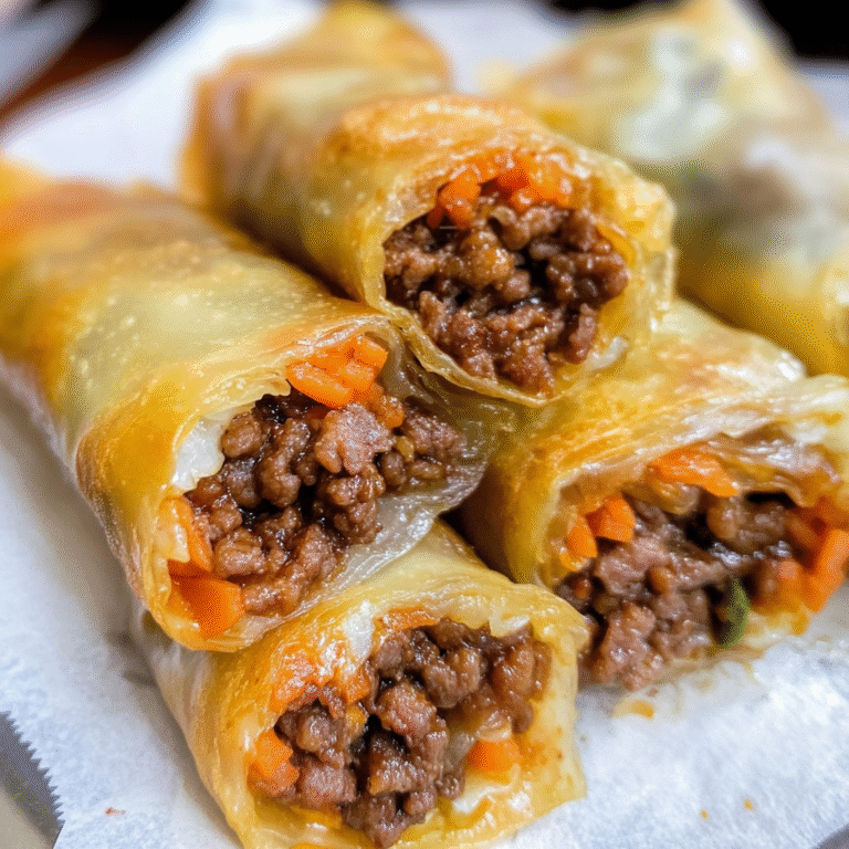 Irresistible Korean Ground Beef Egg Rolls