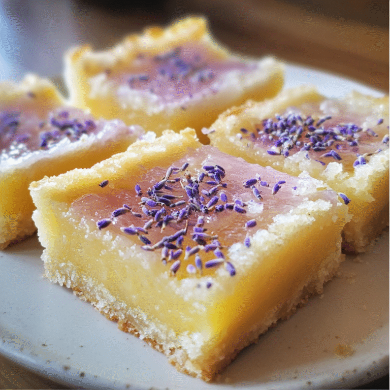 Lavender Lemon Bars: A Floral Twist on a Classic Treat