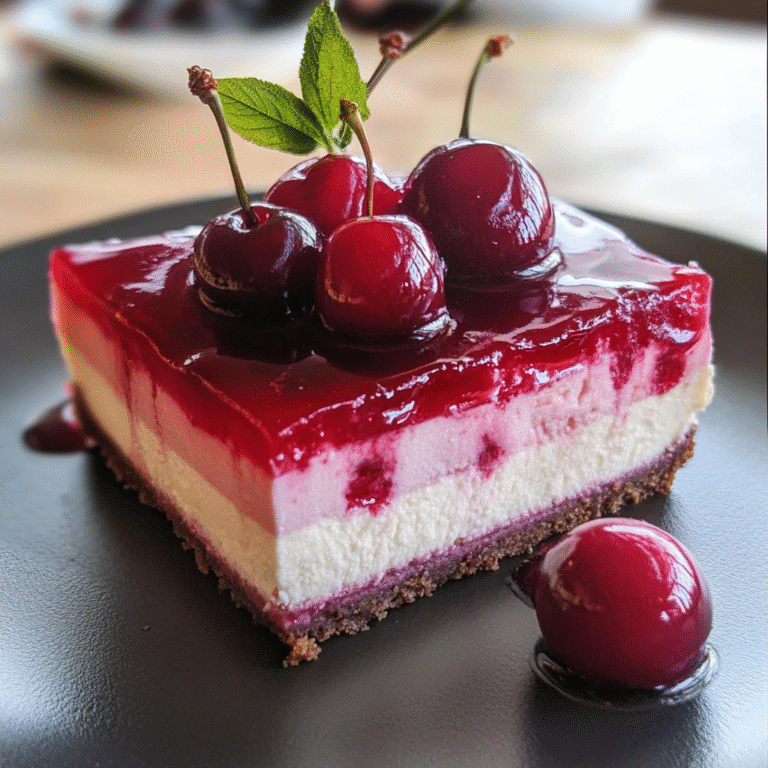 Layered Cherry Cheesecake Dessert