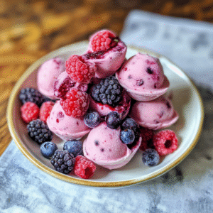 Delightful Mixed Berry Frozen Yogurt Bites