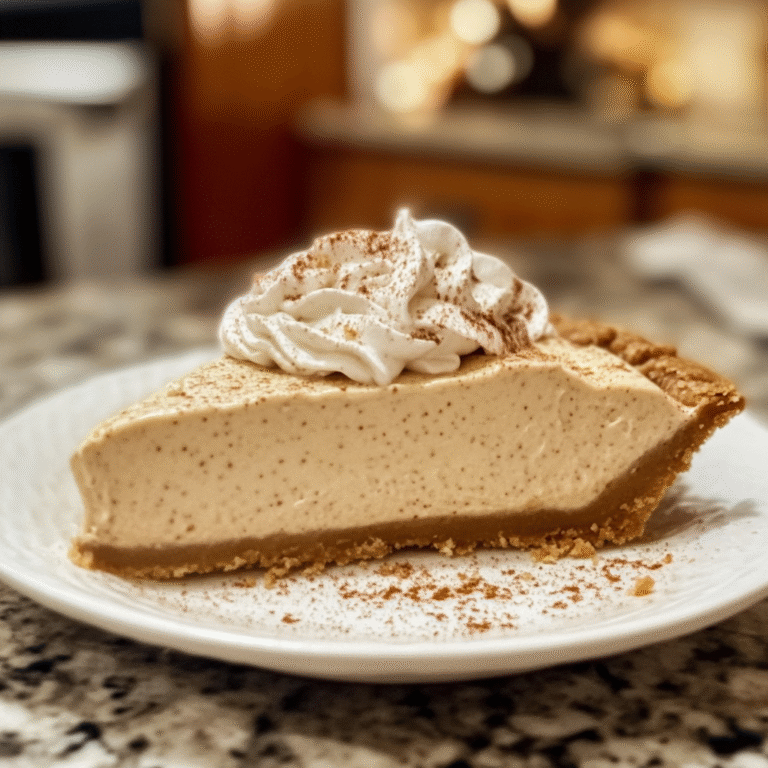 No-Bake Eggnog Pie: Creamy Holiday Indulgence