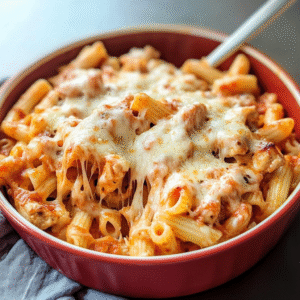 Pasta with Cheese and Chicken Parmesan