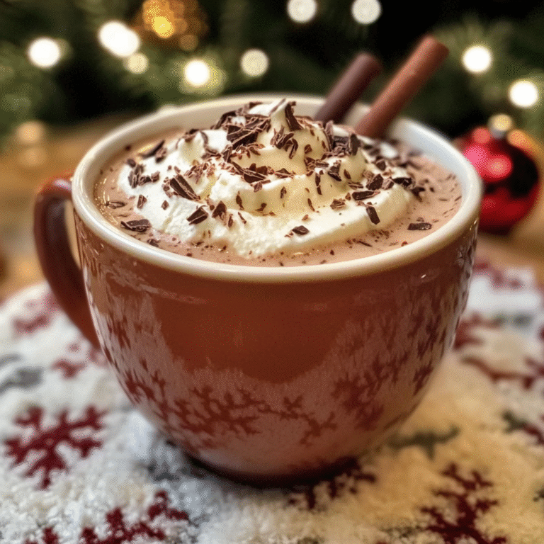 Christmas Eve Creamy Crockpot Hot Chocolate