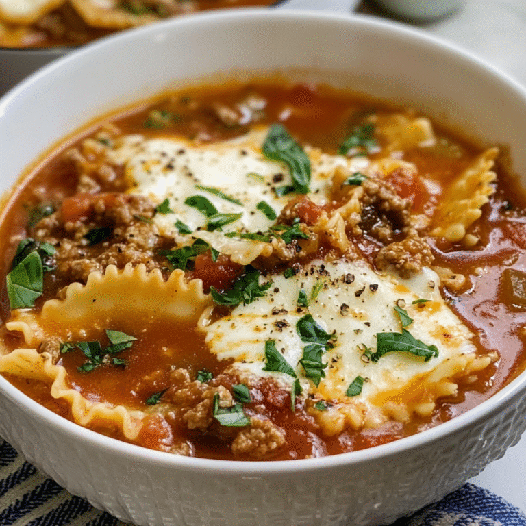 Comforting and Irresistible Lasagna Soup