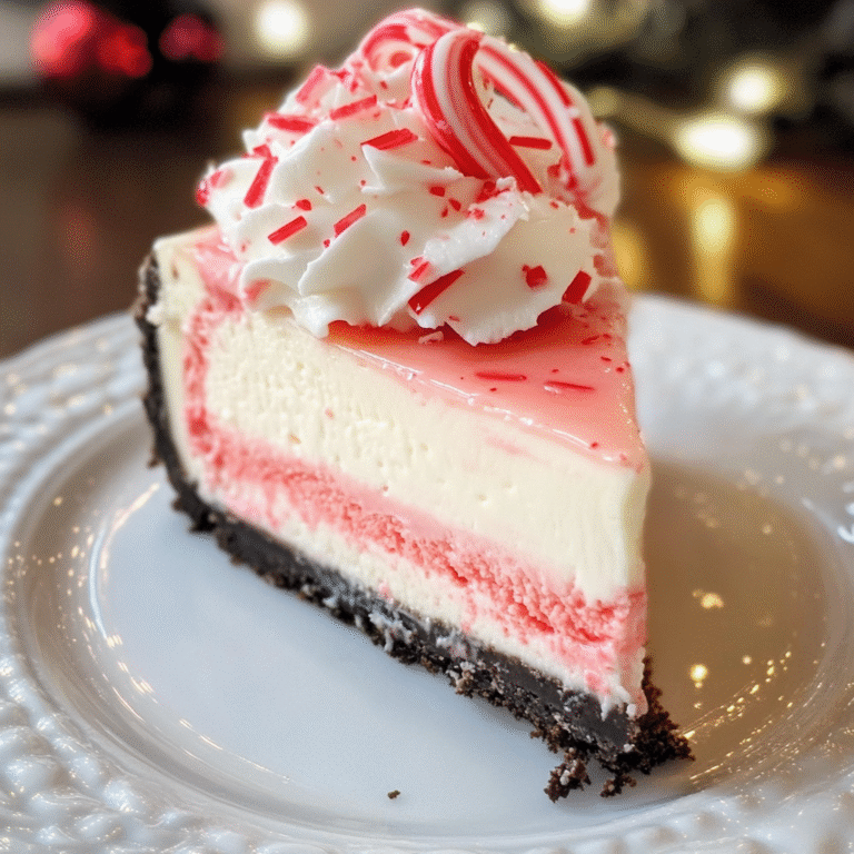 No-Bake Peppermint Cheesecake: A Festive Delight