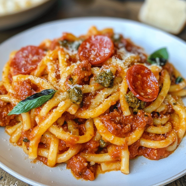 Savory Pasta with Pepperoni: A Delightful Italian-Inspired Dish
